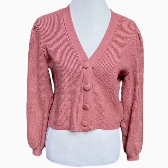 zara pink long cardigan